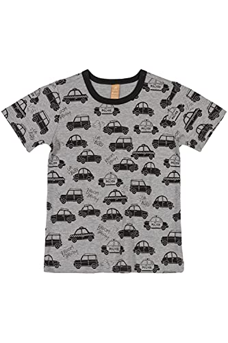 Pijama Infantil Short e Camiseta Estampada Meninos Up Baby, Cinza, 10