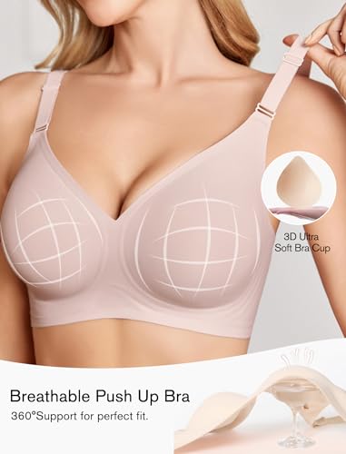 Image of Avidlove Wireless Bras for Women Push Up No Underwire Bra Full Coverage Seamless Bralettes Support Comfortable Everyday Bra