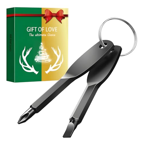 Christmas Gifts for Men Pocket Keychain Screwdriver, Stocking Stuffers for Men,Phillips Flathead Screwdriver, White Elephant Gifts for Adults,Cool Gadgets for Him,Husband,Dad