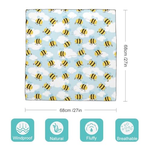 Large Square Silk Like Hair Scarves 27" X 27" Square Scarf Wrist Accessory Bunny-ear Scarf Tie Bag Decoration for Women2