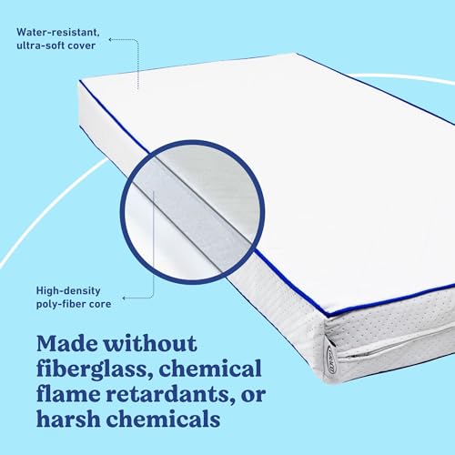 Image of Graco Basics 5-Inch Water-Resistant Crib & Toddler Mattress - Made in the USA, GREENGUARD Gold Certified, Firm Support for Infants, Baby Crib Mattress, Removable & Washable Water-Resistant PEVA Cover
