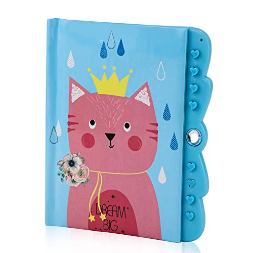 Diary For Kids With Lock, Locking Diary For Girls Cute Cat Journal For Kids 100 Pages Lined Notebook Cartoon Secret Diary For Kids Girls Boys #TOP25