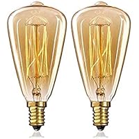 llasm Bombillas E14 Bombilla Vintage Bombilla Led Edison Bombillas Led Casquillo Fino Bombillas Bajo Consumo Bombillas Decorativas Luz Pie Comedor 2pack