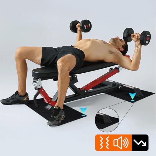 Image of Stepwaver 2 Pack Double Non-Slip Workout Mat for Ellipse Leg Exerciser, 23.6 inch x 11.8 inch 0.2 inch Thick Ellipse Machine Mat, Exercise Mats for Under Desk Ellipticals
