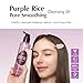 EQQUALBERRY Purple Rice Pore Smoothing Cleansing Oil – Deep Cleansing for Pores & Blackheads | Korean Oil Cleanser for Face & Makeup Remover | Hydrating & Soothing Formula, 6.76 fl.oz