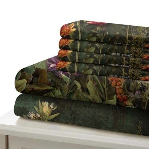 Housse de couette fleurs sauvages 3D 140x200 parure lit microfibre - 7