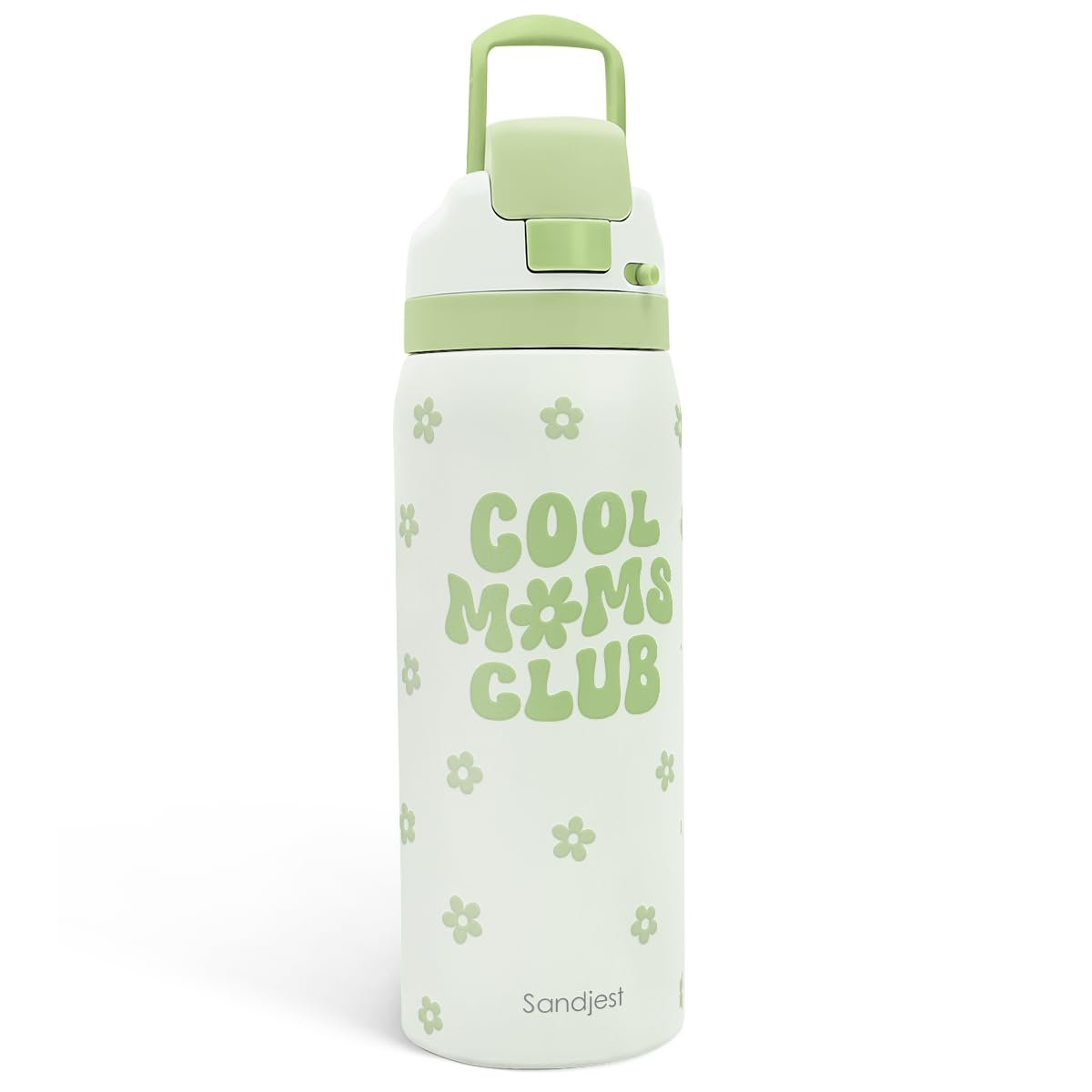Mom Insulated Stainless Steel Water Bottle with Straw for Sports and Travel, Cool Moms Club, 32oz, Gifts for Women Mother's Day Birthday Christmas