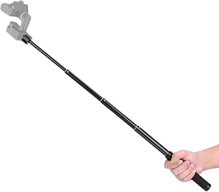 Bindpo Extension Rod, Aluminum Alloy Tripod Gimbal Extension Rod 5 Sections Tripod Extender Photography Accessory with 1/4 Inch Screw for DJI for Zhiyun