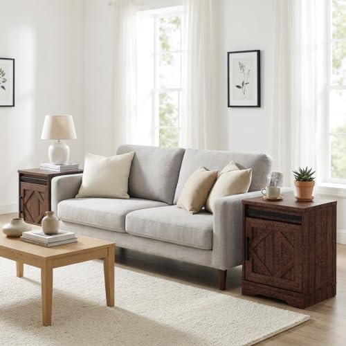 Image of WAMPAT 24.3 inch H Vintage Farmhouse Style End Table Set of 2