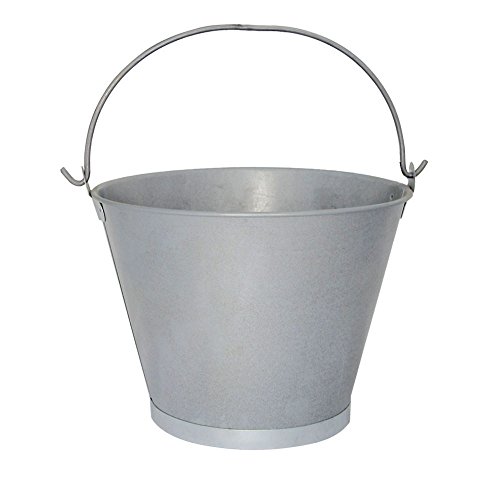 Oryx 5060027 Cubo Zinc Metal Galvanizado Multiusos 4 Litros 20.5 x 18 x 15.5 (alt.) cm. con Abre Botellas