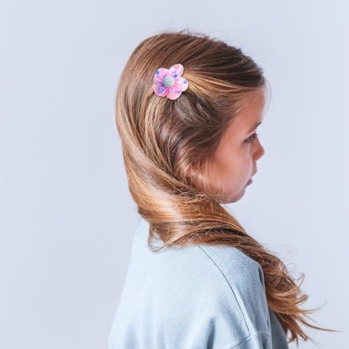 Image of SYGA 10-Piece Baby Hair Clip Set for Girls Delicate Bows, Flowers, and Heart Patterns Hair Pin Soft and Charming - Pink