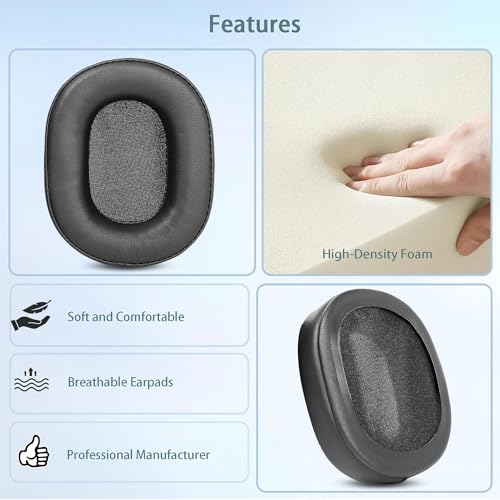PM-3 Ear pads Replacement Compatible with OPPO PM-3 PM3 Headphone Earpads Cushion(Softer Leather/High Density Foam) - Image 3