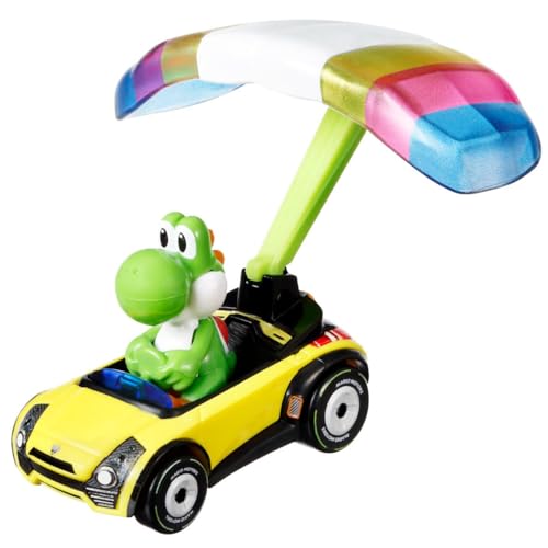 Hot Wheels - Yoshi Sports Coupe Parafoil - Mario Kart Glider - GVD32