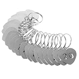 ULTECHNOVO 20 Stück Teiliges Titanstahl Nummernschilder Anhänger Leichte Robuste Schlüsselanhänger zur Schlüssel Taschenorganisation für Kindergarten Büro Vermietung Praktisch und