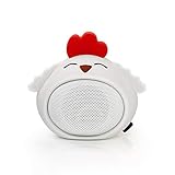 THEA Mini Portable Cute Wireless Bluetooth Chicken Speaker with Built-in Microphone, 33 ft Connection Range, 6 Hour Battery Life, Travel Size, Volume Range, and Dual Connection Feature (White)
