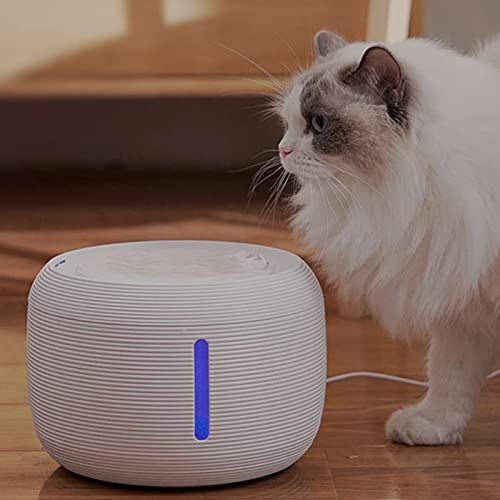 Fuente automática para agua de gatos 2.5L con luz LED miniatura 7