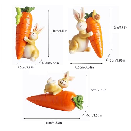 3PCS-Easter-Resin-Bunny-Decoration-Resin-Rabbit-Statue-Table-Home-Decoration-Gifts 3PCS Easter Resin Bunny Decoration Resin Rabbit Statue Table Home Decoration Gifts