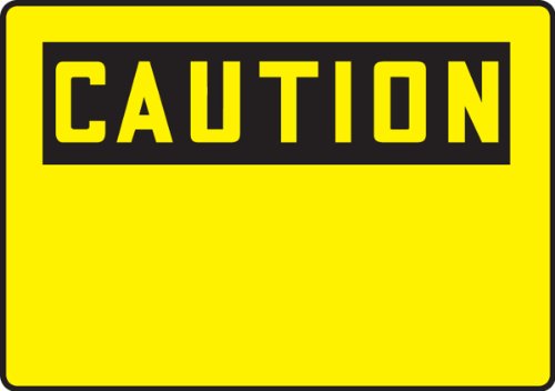 Panneau de sécurité en aluminium Caution Accuform MRBH606VA jaune et noir