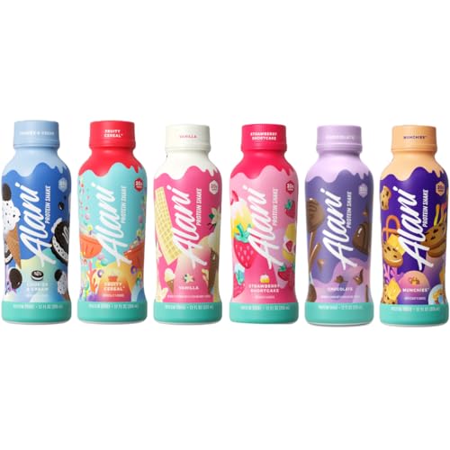 Alani Protein Shakes 6 Flavor Variety Pack, 12 Fl. Oz Health Protein Shakes (6 Pack)