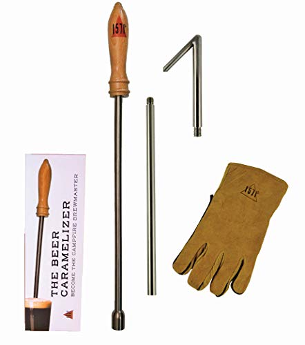 CASUAL PANACHE 1571F Campfire Beer Caramelizer Poking Tool (W/Extra Rod, Glove, Poker Tip) Novelty Beer Accessories For Camping & Home Brewing - Perfect Beer Gifts For Men, Women, Boyfriends, Holidays