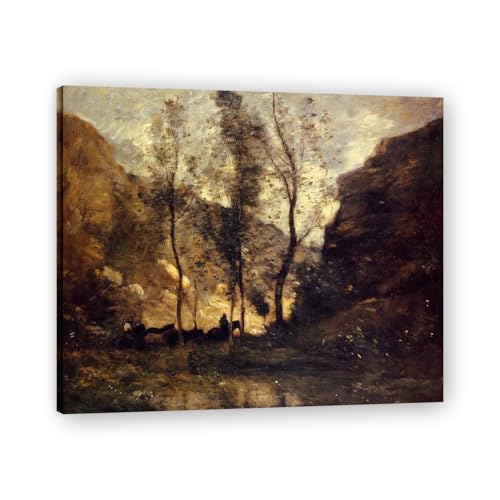 Tableau paysage français rétro pour créer une ambiance brocante chic dans votre salon élégant