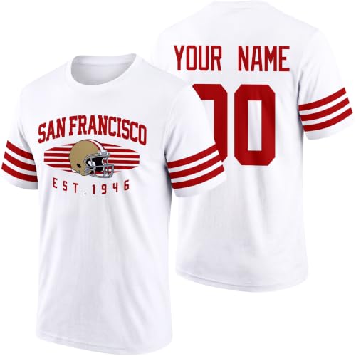 Image of T-Shirt Custom Name and Number Personalized Gifts | Crewneck Short Sleeves T-Shirt for Men S-4XL