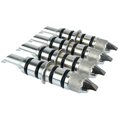 Image of ASWG001 Wheel Clamp Locator Pins, 88mm Standard Length, 4-Piece Reversible Set, Nickel-Plated Iron, DIY Wheel Alignment