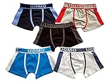  Uomo 5 St. Jungen Boxershorts, Mehrfarbig, Gr. 104-116, JB3087.4-6