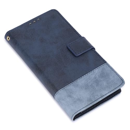 Image of Inktree Vivo V50 5G Flip Cover | Leather Finish | Complete Protection Flip Case for Vivo V50 5G - Double Blue