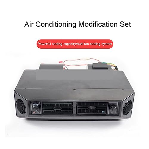 JVDDI Climatiseur pour Camping-Car, Climatiseur Automobile 12V 24V A/C, Kit de compresseur radiateur d'évaporateur for Voiture Camion Van Tracteur Pelle Camping-Car pièces AC(12V Single Cool) – vue 2