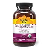 Country Life Realfood Organics Women’s Multivitamin – USDA Organic, Vegan, Gluten-Free – 1,300mg Fermented Whole Foods, Vitamins D, E, B, Folate & Biotin – Daily Energy & Beauty – 60 Tablets