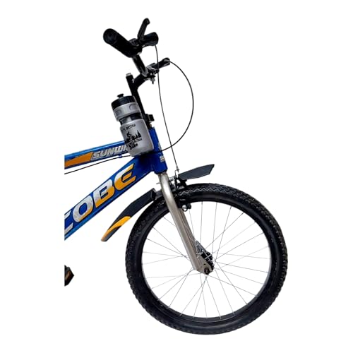 Image of Cobe 20 Inch Kids Bicycle for 6-8 Years Boys & Girls | PU Seat | Steel Rim | Caliper Brakes | TNT BMX Handle | Water Bottle | Chain Cover & Plastic Fenders | Heavy Duty Pedals Blue