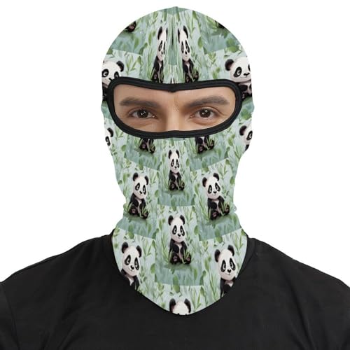 Pasamontañas para hombres y mujeres con diseño de panda, máscara facial térmica para clima frío, equipo para motocicleta, máscara de invierno para hombres y mujeres miniatura 2