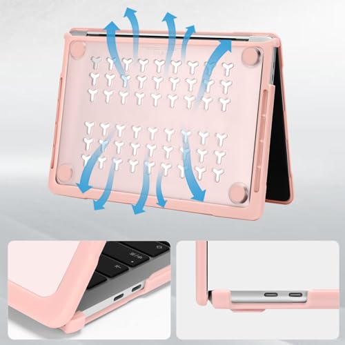 Case MacBook Pro 13 A2338 rose avec couvre-clavier anti-traces complet