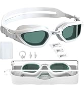 Whale Kids Swim Goggles, Anti-Fog & 100% UV Protection, Ultra-Soft Silicone Seal for Ages 3-14