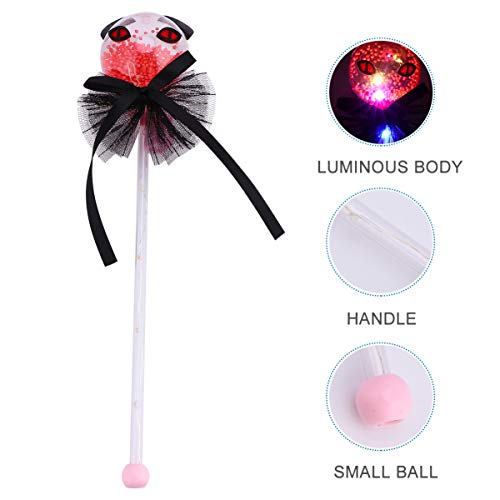KESYOO Varinha Mágica Do Dia Das Bruxas Levou Varinha de Fada Gato Padrão Light up Varinhas de Bruxa