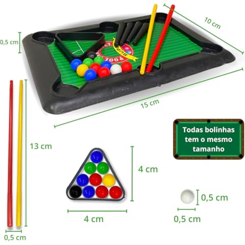 Europio - Brinquedo Mini Mesa de Sinuca Bilhar Jogo Infantil Portátil