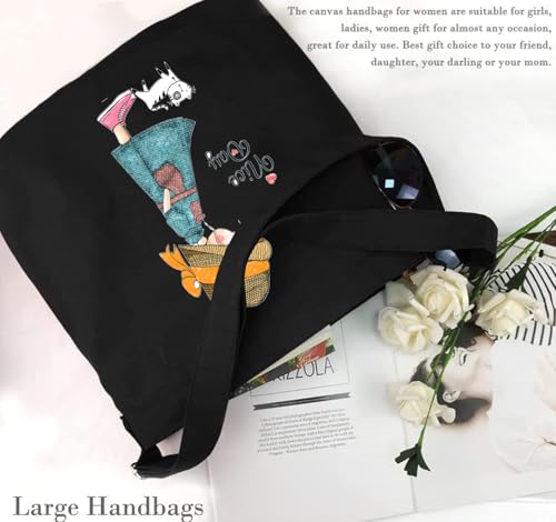 Image of Lify Women's Retro Large Size Canvas Shoulder Bag Hobo Crossbody Handbag Casual Tote - 1 Piece