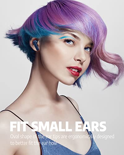 AIHOOR A2 Kopfhörer Kabellos,Immersiver Deep Bass Wireless Earbuds für iOS und Android Phones,In Ear Bluetooth 5.0 Headset mit Mikrofon,30H Spielzeit,Sport Wasserdicht-Navy Blau – Bild 4