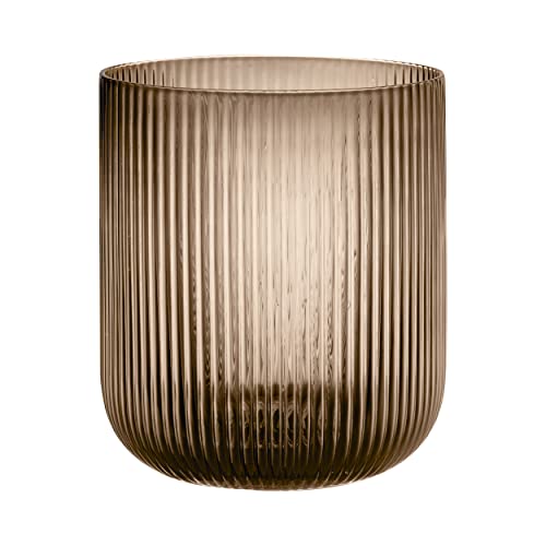 blomus -VEN- Windlicht Size L, Warmer Braunton, eleganter Blickfang als Windlicht oder Vase, Farbe Coffee (66253)