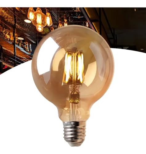 Kian - Lâmpada Led Antique Noveau G95 4W Base E27 2.200K Branca Quente Bivolt