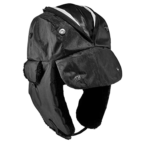 Ergodyne Standard Zippered Trapper Hat, Black, Large/Extra Large