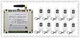 AC220V 250V 380V 30A 2CH RF Wireless Switch Relay Receiver Remote Controllers & 10pcs White AB Keys Waterproof Transmitter
