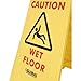 Global Industrial Floor Sign 2 Sided - Caution Wet Floor