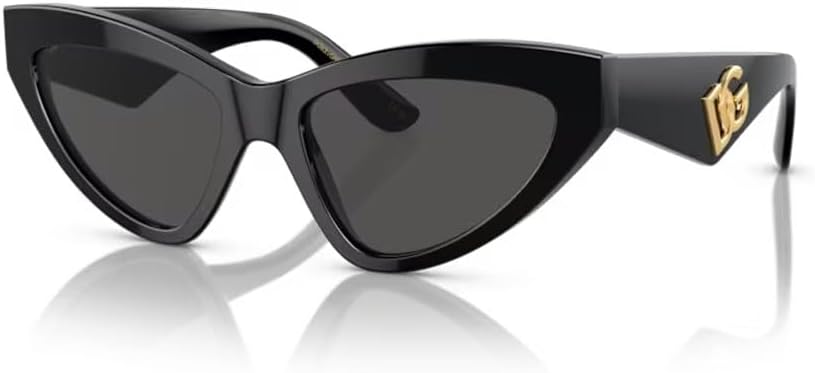 Dolce&Gabbana DG4439 501/87 55MM Black/Dark Grey Sunglasses for Women +Bundle with Accessory Eyewear Kit