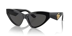 Dolce Gabbana DG4439 501 87 55MM Black Dark Grey Sunglasses for Women Bundle with Accessory Eyewear Kit