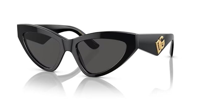 Dolce Gabbana DG4439 501 87 55MM Black Dark Grey Sunglasses for Women Bundle with Accessory Eyewear Kit