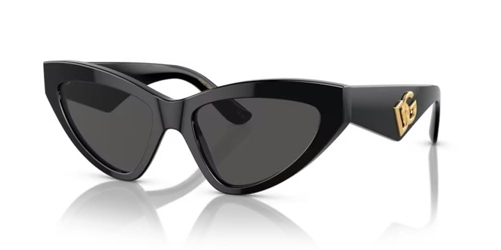 Dolce Gabbana DG4439 501 87 55MM Black Dark Grey Sunglasses for Women Bundle with Accessory Eyewear Kit