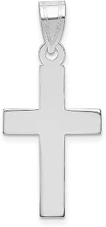 Colar com pingente religioso de cruz de ouro branco 14 k joias finas latinas para mulheres presentes para ela, Pedra Ouro branco Pedra