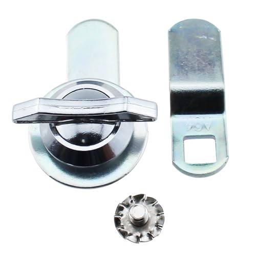 RLECS Offset Cam Lock Keyless Turnbuckle Silver Camper Locker Lock 49MM/1.9Inch Long Suitable for Drawer Locker Toolbox and Hanging Locker